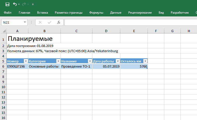 После этого будет скачан excel-файл